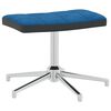 vidaXL Chaise de relaxation avec tabouret Bleu Velours et PVC