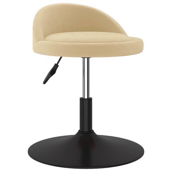vidaXL Tabouret de bar Cr&egrave;me Velours