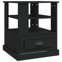 vidaXL Table d'appoint noir 50x50x60 cm bois d'ingénierie