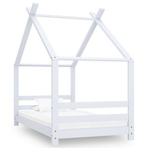 vidaXL Cadre de lit d'enfant Blanc Bois de pin massif 80x160 cm