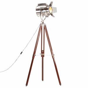 vidaXL Lampadaire &agrave; tr&eacute;pied bois de manguier massif 180 cm