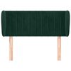 vidaXL T&ecirc;te de lit avec oreilles Vert fonc&eacute; 93x23x78/88 cm Velours