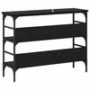 vidaXL Table console Ch&ecirc;ne noir 100 x 32 x 75 cm Bois d'ing&eacute;nierie