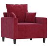 vidaXL Fauteuil avec repose-pied Rouge bordeaux 60 cm Velours