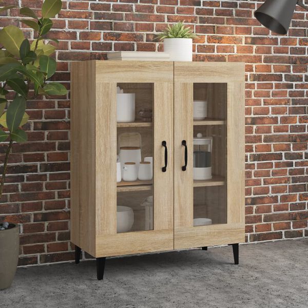 vidaXL Buffet ch&ecirc;ne sonoma 69,5x34x90 cm bois d'ing&eacute;nierie
