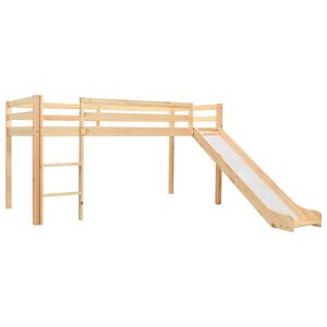 vidaXL Lit mezzanine d'enfants toboggan et &eacute;chelle bois pin 97x208 cm