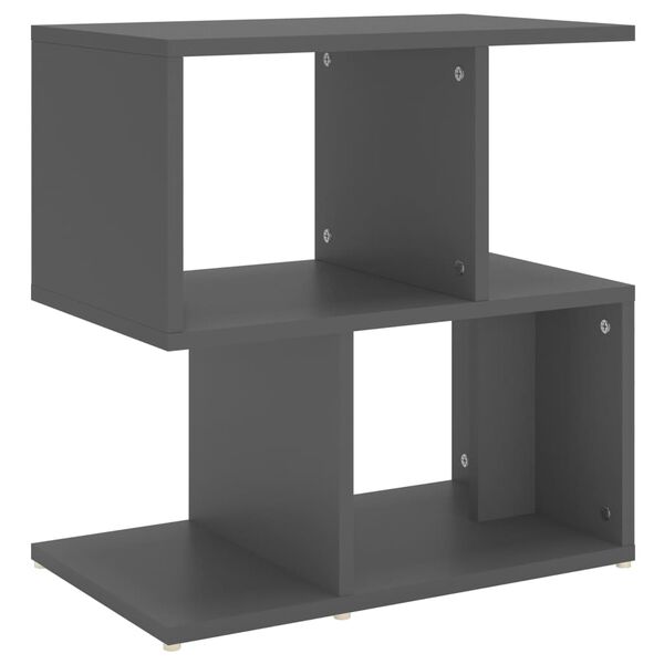 vidaXL Table de chevet gris 50x30x51,5 cm bois d'ing&eacute;nierie