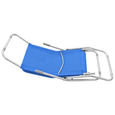 vidaXL Chaises longues pliables lot de 2 Textilène Bleu