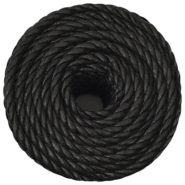 vidaXL Corde de travail Noir 24 mm 50 m polypropyl&egrave;ne