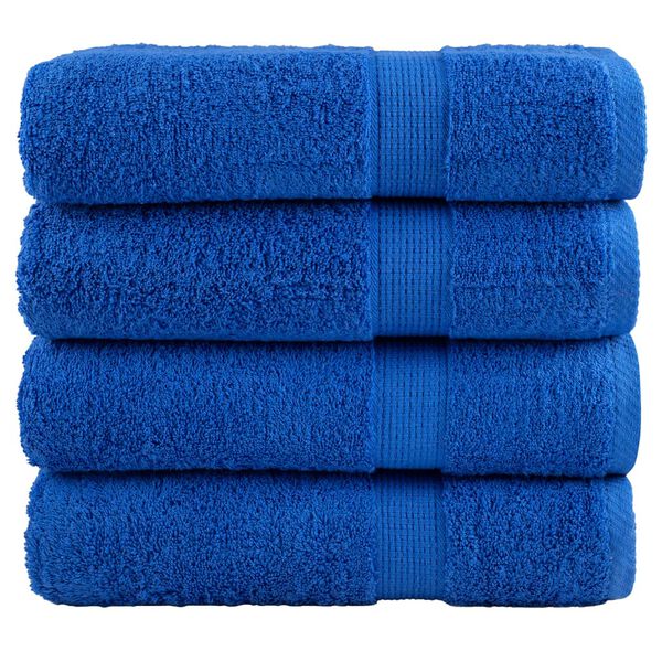 vidaXL Serviettes de douche de qualité supérieure SOLUND 4 pcs bleu