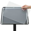 vidaXL Stand de Poster sur Pied Noir a3 Aluminium et PVC