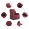 vidaXL Fauteuil inclinable Rouge bordeaux Tissu