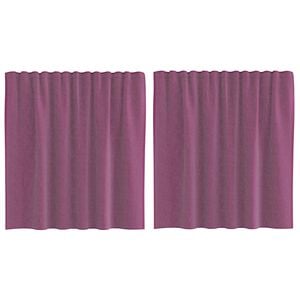 vidaXL Rideaux en voile avec boucles 2 pcs violet 140x140 cm