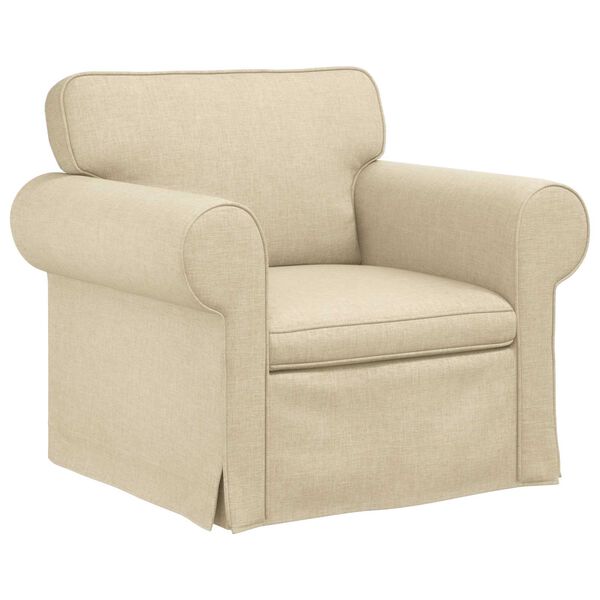 vidaXL Canap&eacute; Cr&egrave;me Dimensions globales: 95 x 82 x 80 cm (l x P x H)