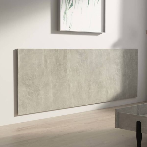 vidaXL Tête de lit murale Gris béton 240x1,5x80 cm Bois d'ingénierie