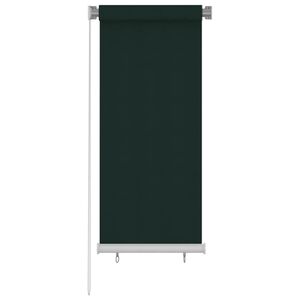 vidaXL Store roulant d'ext&eacute;rieur 65&nbsp;(l) x 140&nbsp;(H) cm HDPE vert fonc&eacute;