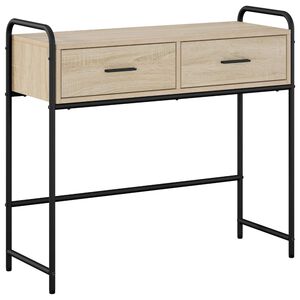 vidaXL Table console Ch&ecirc;ne Sonoma 90 x 33 x 80,5 cm Bois d'ing&eacute;nierie
