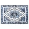 vidaXL Tapis ORIZ Bleu fonc&eacute; 140 x 200 cm 100 % polyester
