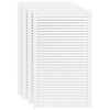 vidaXL Portes &agrave; lattes 4 pi&egrave;ces Blanc 69 x 49,4 cm Bois de pin massif