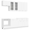vidaXL Unit&eacute; de cuisine LYON 8 pc Blanc Bois d'ing&eacute;nierie