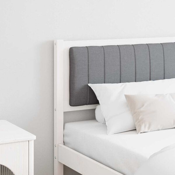 vidaXL T&ecirc;te de lit capitonn&eacute;e avec t&ecirc;te de lit Blanc 180 cm Pin massif