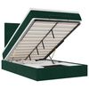 vidaXL Cadre de lit ottoman avec matelas vert fonc&eacute; 120x190 cm velours