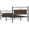 vidaXL Cadre de lit sans matelas ch&ecirc;ne marron 100x190 cm