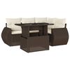 vidaXL Salon de jardin avec coussins 5 pcs marron r&eacute;sine tress&eacute;e