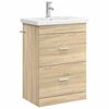 vidaXL Ensemble de mobilier de salle de bain Ch&ecirc;ne Sonoma