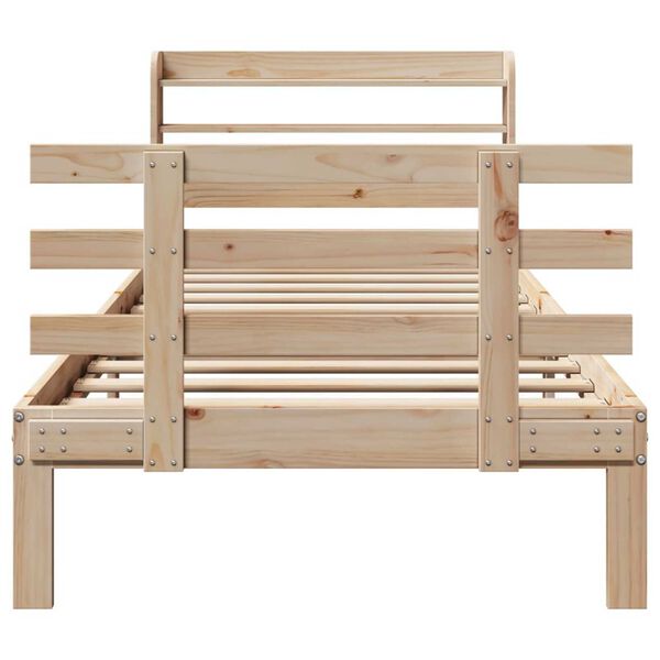 vidaXL Cadre de lit avec t&ecirc;te de lit sans matelas 100x200 cm