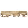 vidaXL Ensemble de canap&eacute;s d'ext&eacute;rieur 9 pc Blanc et Beige