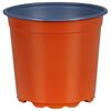 vidaXL Pot &agrave; fleurs rond 100 pc Terre cuite &Oslash; 15 x 13 cm Plastique