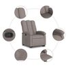 vidaXL Fauteuil inclinable taupe tissu