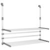 vidaXL S&eacute;choir &agrave; linge pour balcon 89x25x(60-95) cm aluminium