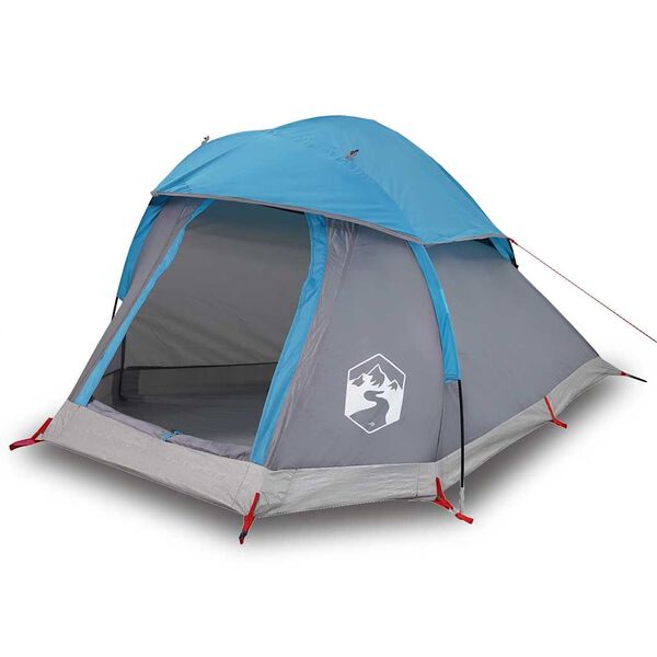 vidaXL Tente de camping &agrave; d&ocirc;me 1 personne bleu imperm&eacute;able
