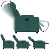 vidaXL Fauteuil inclinable &eacute;lectrique Vert fonc&eacute; Tissu