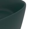 vidaXL Lavabo rond de luxe Vert foncé mat 40x15 cm Céramique