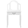vidaXL Coiffeuse et tabouret Blanc 65x36x128 cm Bois de paulownia MDF