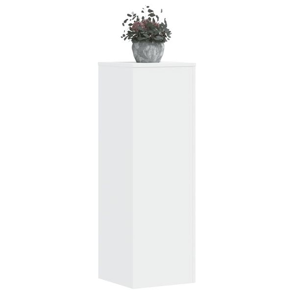 vidaXL Supports pour plantes 2 pcs blanc 33x33x100cm bois d'ing&eacute;nierie