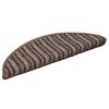 vidaXL Tapis d'escalier auto-adh&eacute;sifs 15 pcs Marron 56 x 17 x 3 cm
