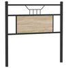 vidaXL T&ecirc;te de lit de remplacement ch&ecirc;ne sonoma 75 cm bois d'ing&eacute;nierie et acier