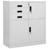 vidaXL Armoire de bureau Gris clair 90x40x102 cm Acier