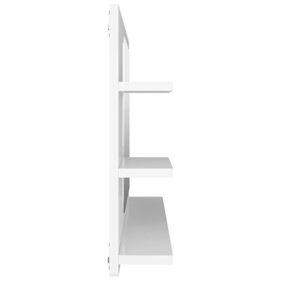 vidaXL Miroir de salle de bain Blanc brillant 90x10,5x45 cm Aggloméré
