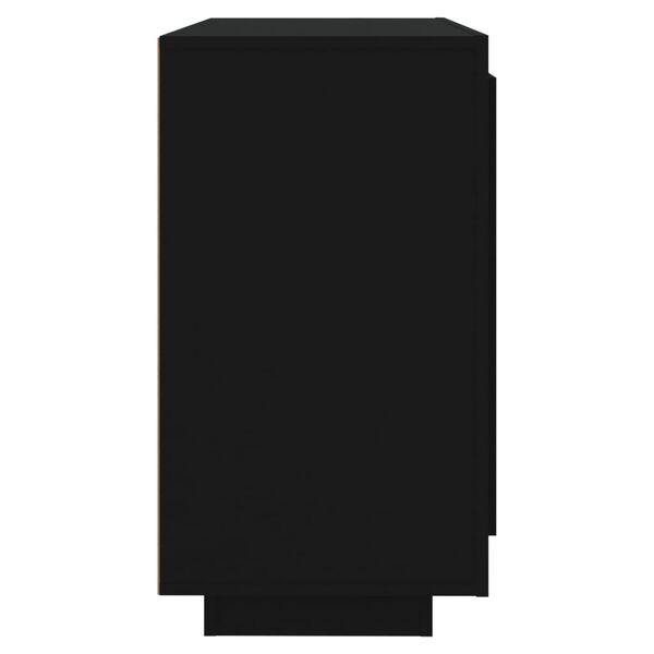 vidaXL Buffet Noir 80x40x75 cm Bois d'ing&eacute;nierie