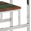 vidaXL Table console argent&eacute; acier inoxydable/bois massif r&eacute;cup&eacute;ration