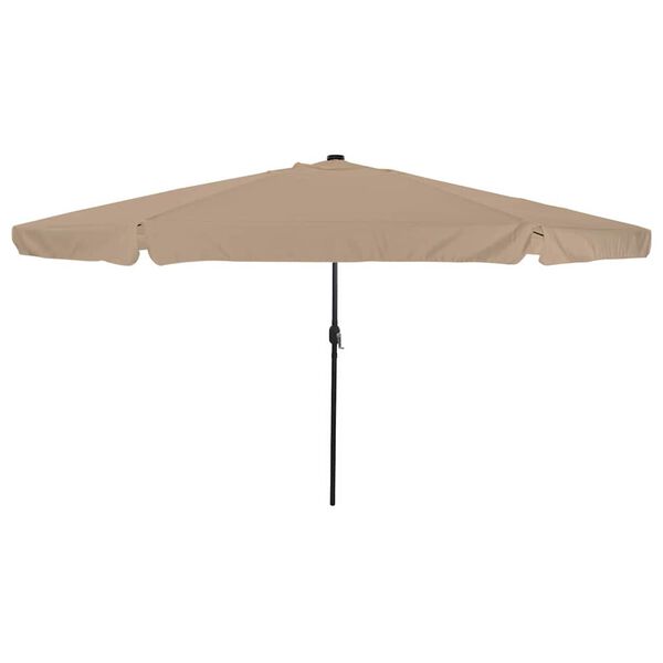 vidaXL Parasol de jardin Taupe et Noir 395 x 395 x 245 cm