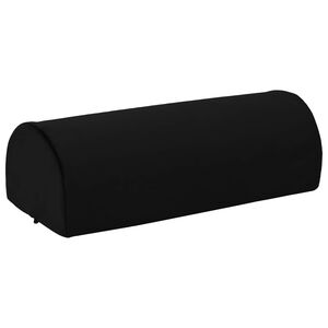 vidaXL Coussin de repose-pieds 42 x 18 x 13 cm Ferme Mousse PU Noir