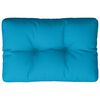 vidaXL Coussin de palette bleu 50x40x12 cm tissu