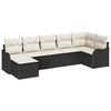 vidaXL Ensemble de canap&eacute; de jardin Noir polyrotin