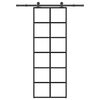 vidaXL Porte coulissante avec kit de quincaillerie 76x205 cm Verre ESG